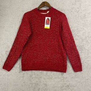 NEW Weatherproof Vintage Womens S Red Crewneck Sweater